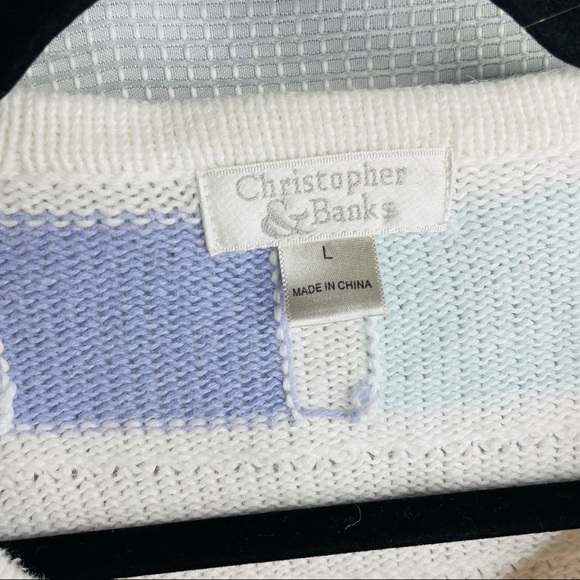 Christopher & Banks Colorblock Cardigan Size Large - Picture 2 of 6
